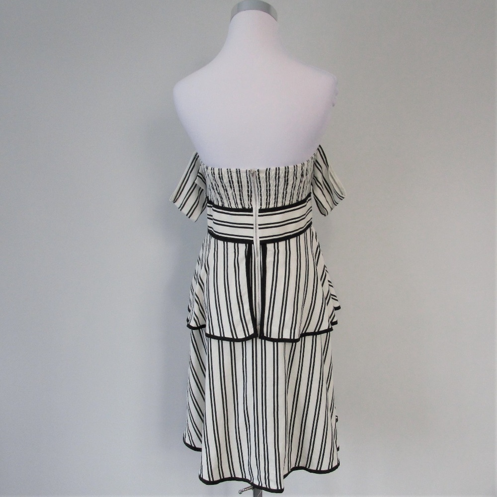 NWT Endless Rose Stripe Off Shoulder Ruffle Dress - Picture 6 of 8